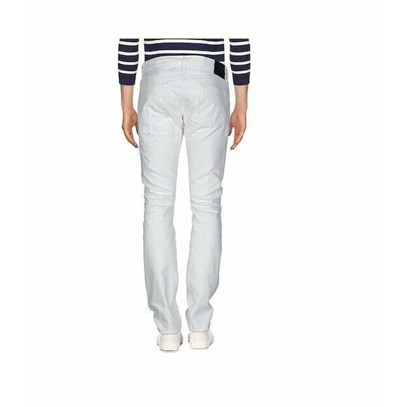 Fabric Brand & Co White Selvedge Slim Fit Distressed Jeans FB02 DUFF 30 X 34 NEW - Picture 2 of 11